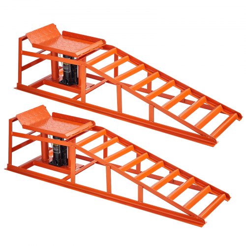Hydrauliska bilramper, 2 st 5T 11000 lbs, 270-360 mm lyfthöjd, kraftiga hydrauliska fordonsramper, bärbara billyftar för underhåll av garage och oljebyten, reparation av lastbilar och fordon