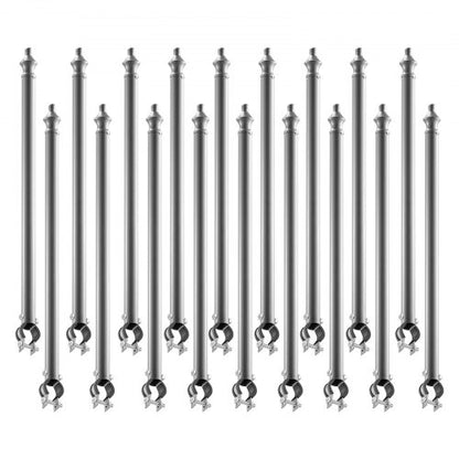 Chain Link Fence Extensions, 18 Packs 695 mm Extension Height, Galvanized Post Extender for 32 to 38 mm Top of Fence, U Bracket, Barbed Wire Extend Arm for Privacy, Prevent Dogs Jumping Out