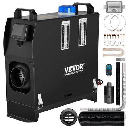 8KW Diesel Air Heater, Diesel Parking Heater, All in One 12V Truck Heater, One Outlet Hole, with Black LCD Switch, Fast Heating Diesel Heater, For RV Truck, Boat, Bus, Car Trailer, Caravan