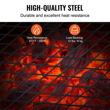 Folding Campfire Grill Portable Camping Fire Pit Steel Outdoor BBQ Picnic