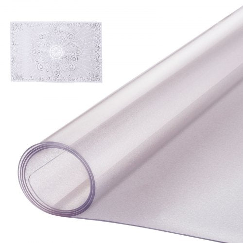 Plastbordsskydd, 42 x 60 tum 1,5 mm tjockt frostat bordsskydd, rektangulär PVC-skrivbordsmatta, vattentät och lättrengörande skrivbordsunderlägg, för kontorsbyrå, matbord, nattduksbord