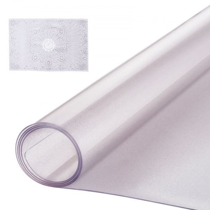 Plastbordsskydd, 42 x 60 tum 1,5 mm tjockt frostat bordsskydd, rektangulär PVC-skrivbordsmatta, vattentät och lättrengörande skrivbordsunderlägg, för kontorsbyrå, matbord, nattduksbord
