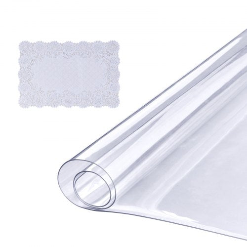 Genomskinligt bordsskydd, rektangulärt bordsskydd 45 x 80 cm, 1,5 mm tjock PVC-plastduk, vattentätt skrivbordsskydd för skrivbord, soffbord, matbord