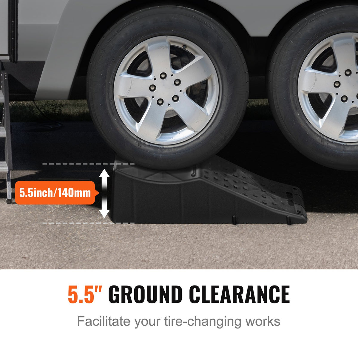 Bil Plast Tandem Hjulbytesramp Husvagn Husbil 20 000 lbs/9071,8 kg 2-pack