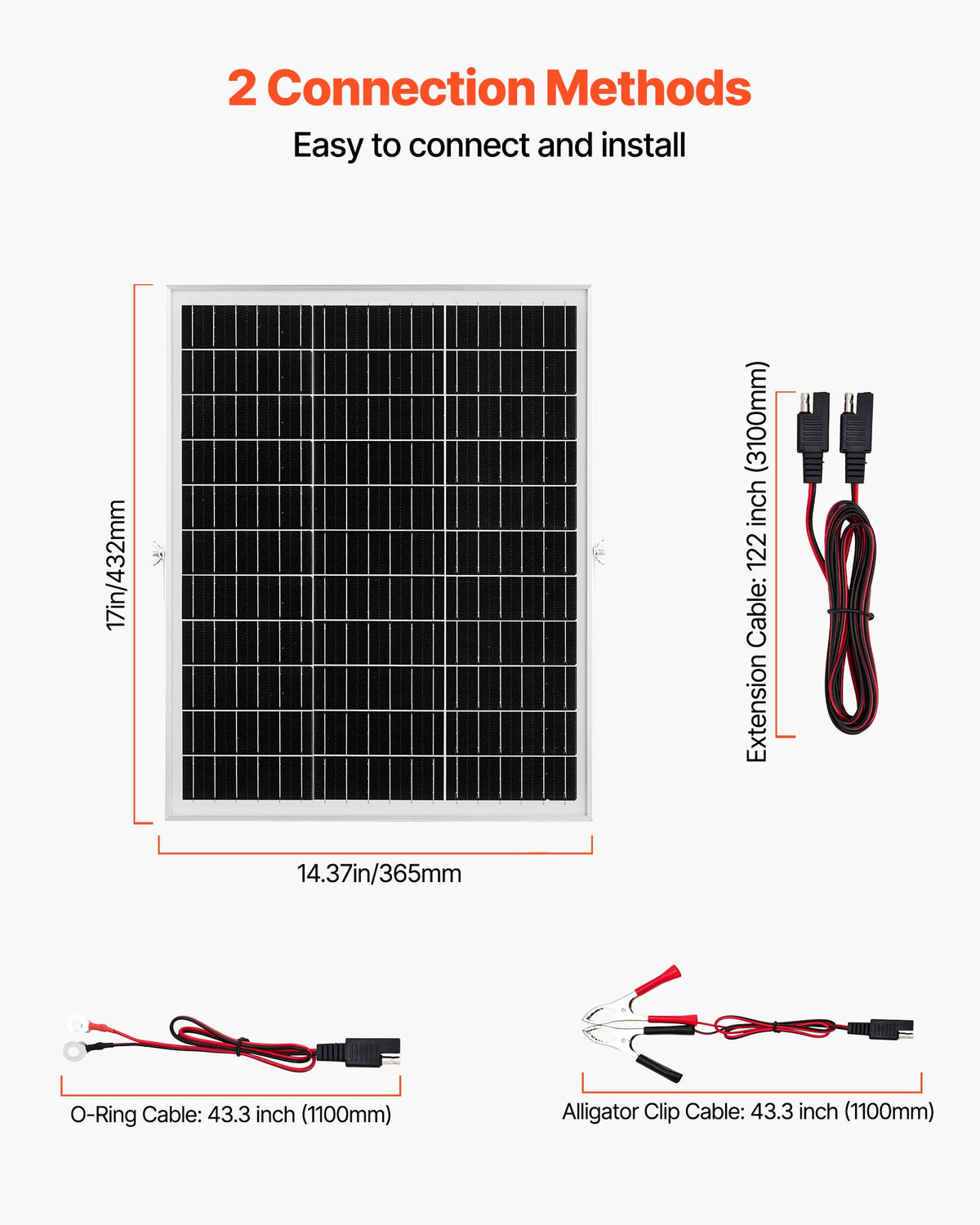 25W 12V solpanelsbatteriladdare, solcellsbatteriunderhållsladdare med intelligent MPPT-kontroller och justerbart monteringsfäste, IP67 vattentät för bil, båt, husbil, motorcykel, släpvagn