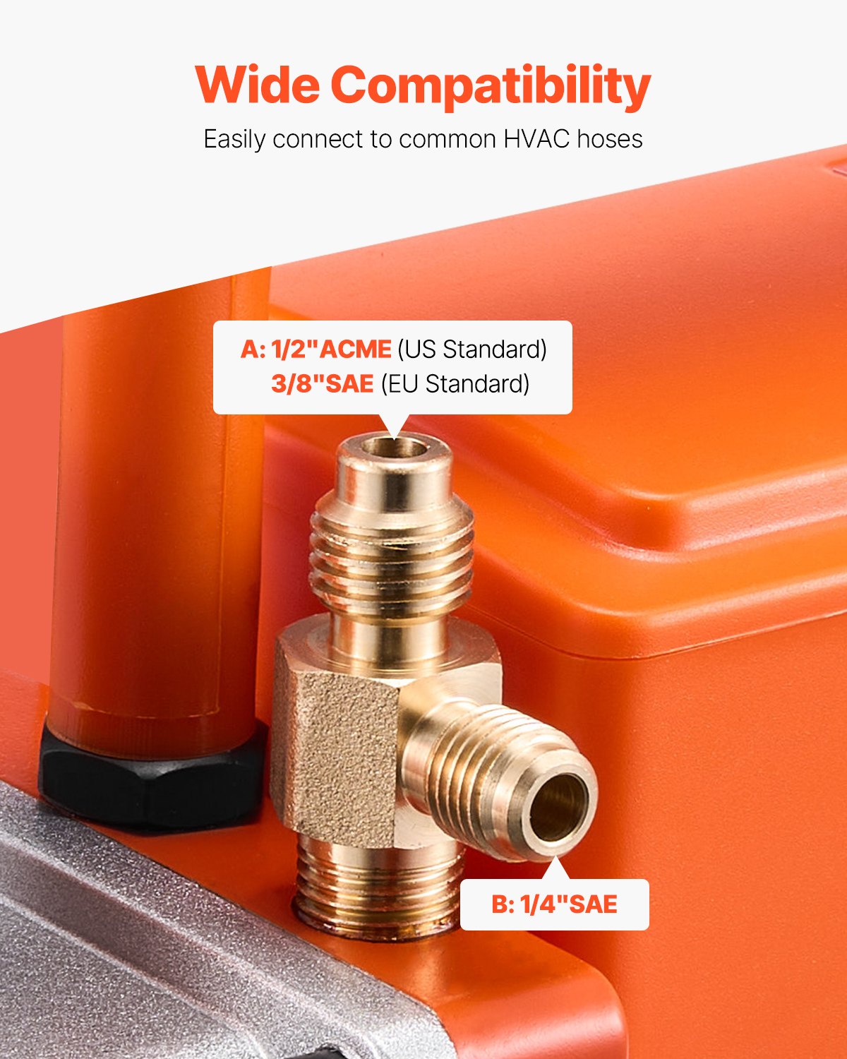 Vakuumpump, 217 L/min (3,5 CFM), HVAC enstegs roterande lamellvakuumpump, för R134a R22 R410a-system, vakuumpumpsats för bil-AC med oljeflaska, för underhåll av luftkonditioneringsapparater i bilar, avgasning av harts