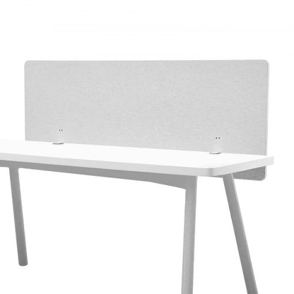 Skrivbordsavdelare, 1524 x 610 mm klämbar skrivbordsavdelare, PET-båsavdelare, arbetsstationsavdelare med 2 C-klämmor för kontor, robusta rum, bibliotek