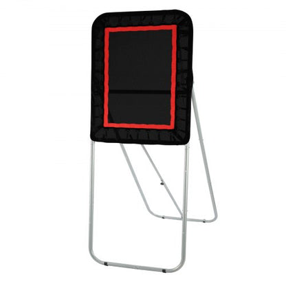 Hopfällbar lacrosse-rebounder för trädgården, 3x4 fot volleyboll-studsnät, pitchback throwback baseboll softboll returträningsskärm, justerbar vinkel skjutövningsvägg, svart