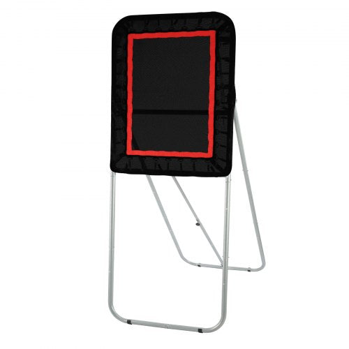 Hopfällbar lacrosse-rebounder för trädgården, 3x4 fot volleyboll-studsnät, pitchback throwback baseboll softboll returträningsskärm, justerbar vinkel skjutövningsvägg, svart