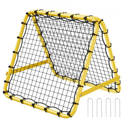 Fotbollsnät med rebounder, 100 cm x 85 cm x 90 cm, bärbara fotbollsträningsgåvor, fullt justerbara vinklar, hjälpmedel och utrustning för barn, tonåringar och alla åldrar, enkel uppsättning och perfekt förvaring