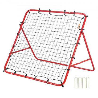 Fotbollsnät för rebounder, kickback 99,1x99,1 cm, bärbara fotbollsträningsgåvor, komplett målnät, hjälpmedel och utrustning för barn, tonåringar och alla åldrar, enkel uppsättning och perfekt förvaring