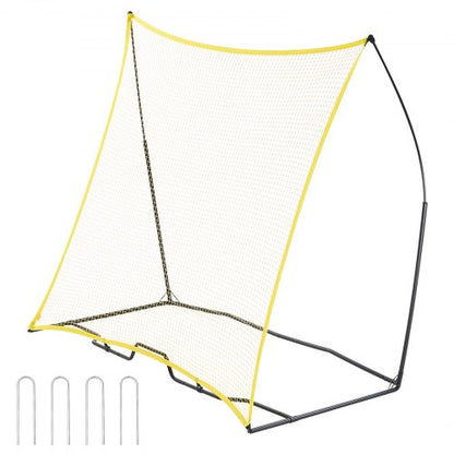 Fotbollsrebounder, bärbar fotbollstränare, 7x7FT järn- och polyesterträningsutrustning för fotboll, sportfotbollsreboundervägg med bärbar väska, perfekt för lagträning, passningar, volleyboll