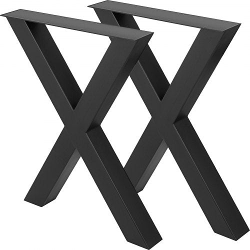 Metal Table Legs 28.4 x 31.1 Inch Black Table Legs Premium steel table legs with X-frame style Steel Bench Legs Country Style Table Legs Furniture Leg Perfect for Coffee Store Home Office Bar