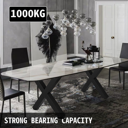 Metal Table Legs 28.4 x 31.1 Inch Black Table Legs Premium steel table legs with X-frame style Steel Bench Legs Country Style Table Legs Furniture Leg Perfect for Coffee Store Home Office Bar