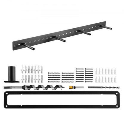 Flytande hyllkonsol 1-pack, 104 kg viktkapacitet, 46 x 6,2 x 3 tum / 1168,4 x 157,4 x 76,2 mm, kraftigt stöd för dolda hyllkonsoler, väggmontering osynligt flytande hyllkonsol