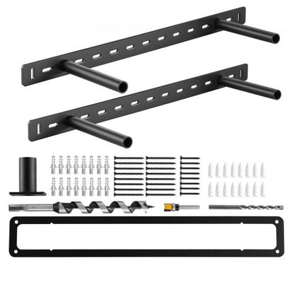 Flytande hyllkonsoler 2 st, 150 lbs/68 kg viktkapacitet, 22x6,2x1,5 tum / 558,4x157,4x38,1 mm, Robust stöd för dolda hyllkonsoler, Väggmontering Osynlig flytande hyllkonsol