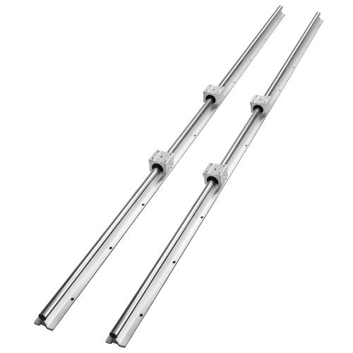 Linjärstyrskenessats, SBR20 1500 mm, 2 st. 59 tum/1500 mm SBR20-styrskenor och 4 st. SBR20UU-glidblock, linjärskenor och lagersats för automatiserade maskiner, gör-det-själv-projekt, CNC-fräsmaskiner