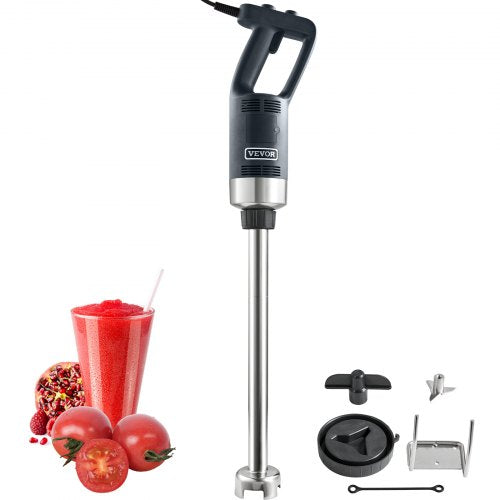 Kommersiell stavmixer, 750 watt kraftig handmixer, köksstavsmixer med variabel hastighet och kniv i 304 rostfritt stål, bärbar multifunktionell mixer för soppa, smoothie, puré, barnmat