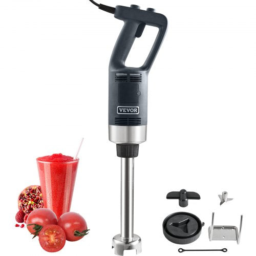 Kommersiell stavmixer, 750 watt kraftig handmixer, köksstavsmixer med variabel hastighet och kniv i 304 rostfritt stål, bärbar multifunktionell mixer för soppa, smoothie, puré, barnmat