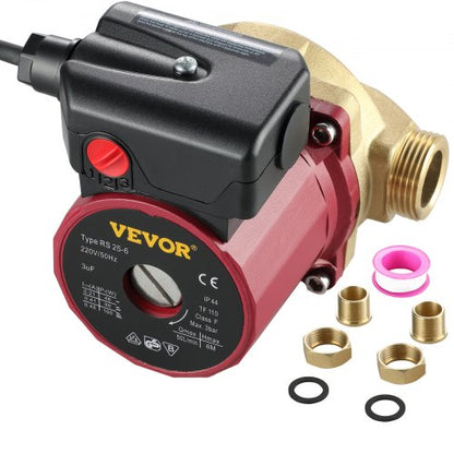 Varmvattencirkulationspump 15 mm (0,6 tum) 220V 20 L/min (5,3 GPM) 90W vattenboosterpump 0,8A för bar elektronisk automatisk hemdusch tvättmaskin