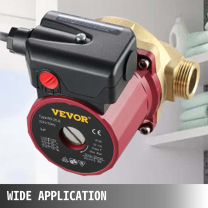 Varmvattencirkulationspump 15 mm (0,6 tum) 220V 20 L/min (5,3 GPM) 90W vattenboosterpump 0,8A för bar elektronisk automatisk hemdusch tvättmaskin