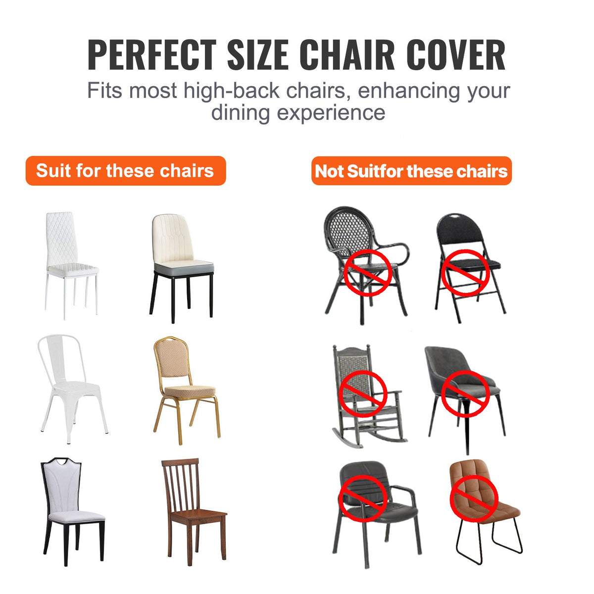 Stretch Spandex Folding Chair Covers, Universal Fitted Chair Cover, Removable Washable Protective Slipcovers, for Wedding, Holiday, Banquet, Party, Celebration, Dining (150PCS White)