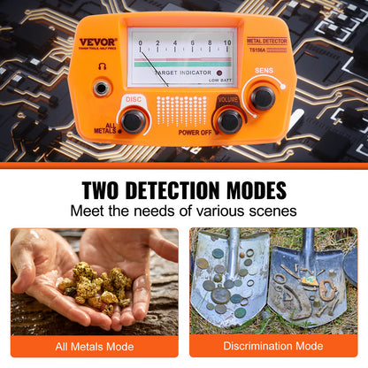 Metal Detector for Adults & Kids, 20.3 cm Waterproof Search Coil with High Accuracy Pointer Display, Adjustable 96.5 cm - 124.5 cm Gold Detector, Lightweight Aluminum Stem for Detecting Gold Treasure